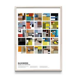 Overview image: BLOCBIRDS Poster in lijst (A2)